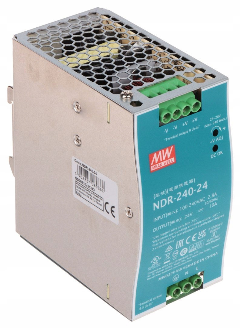 Impulzný Napájací Zdroj NDR-240-24 Mean Well