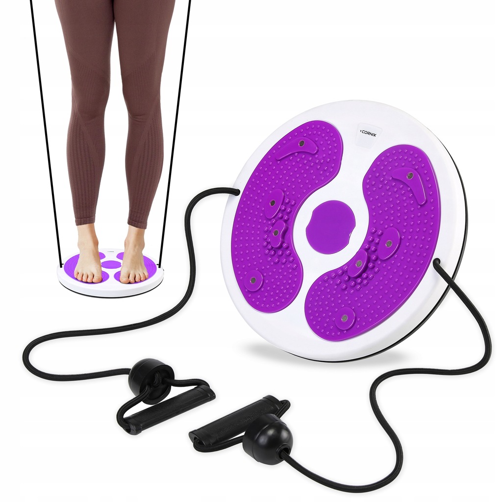 TWISTER OBROTOWY DO ĆWICZEŃ Z LINKAMI CORNIX MASAŻER STÓP 360° PLATFORMA