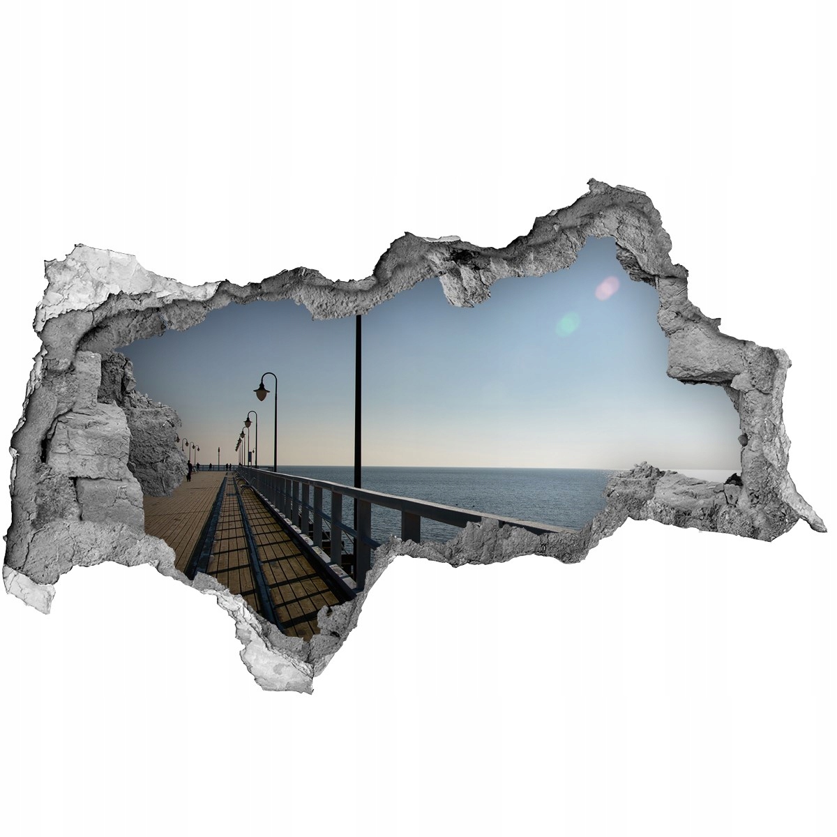 

Dziura 3d w ścianie Naklejka Molo w Gdyni 150x115