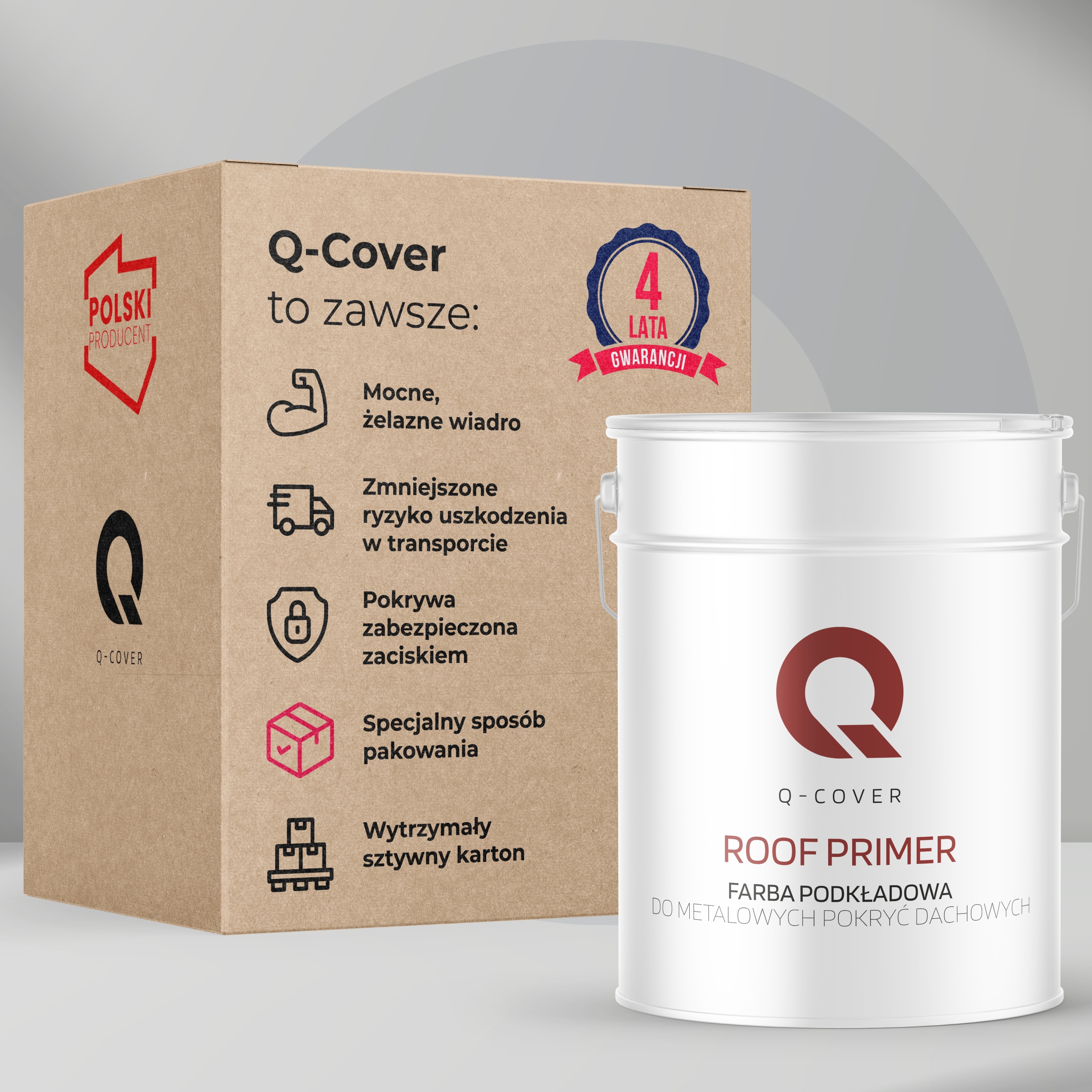 FARBA PODKŁADOWA DO DACHU METALOWEGO WIŚNIOWY RAL 3009 10L MAT Rodzaj farba