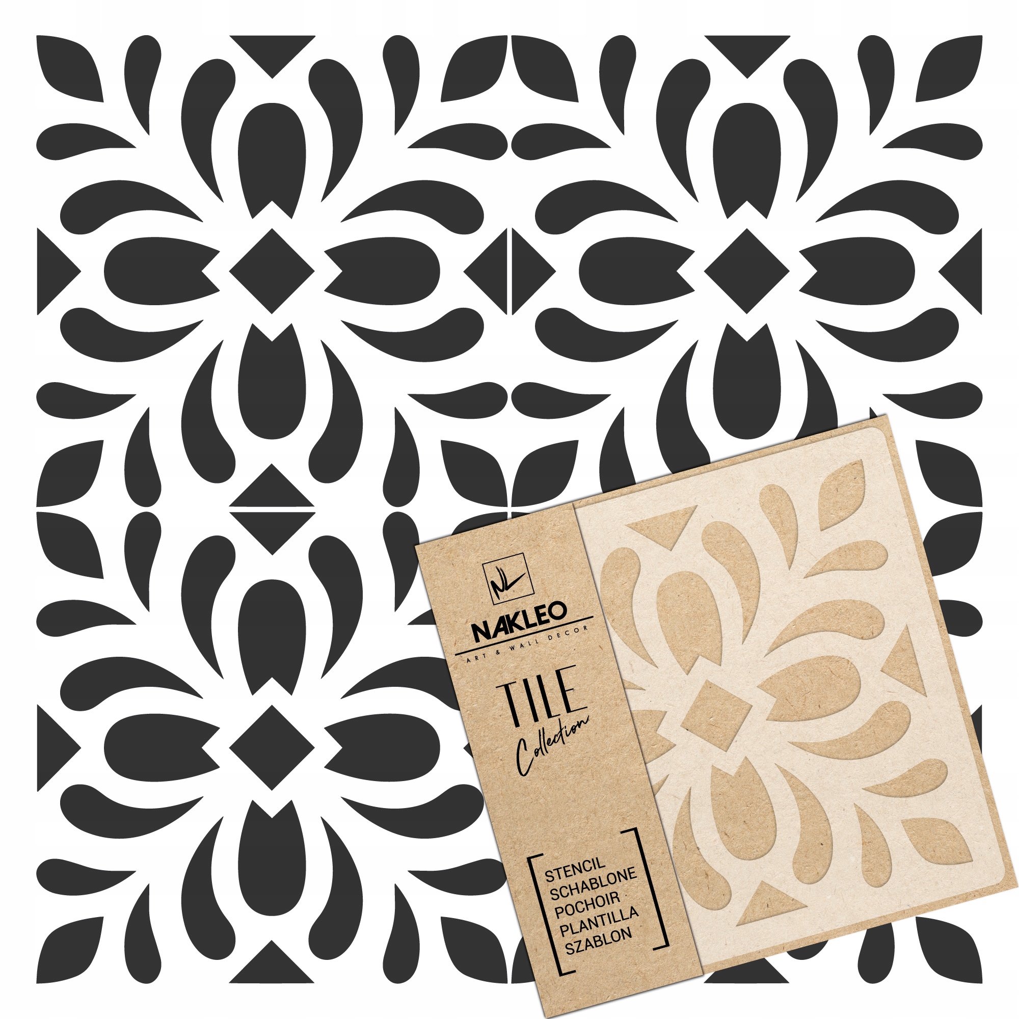 SZABLON MALARSKI do kafelków płytek MAGROS 60x60cm