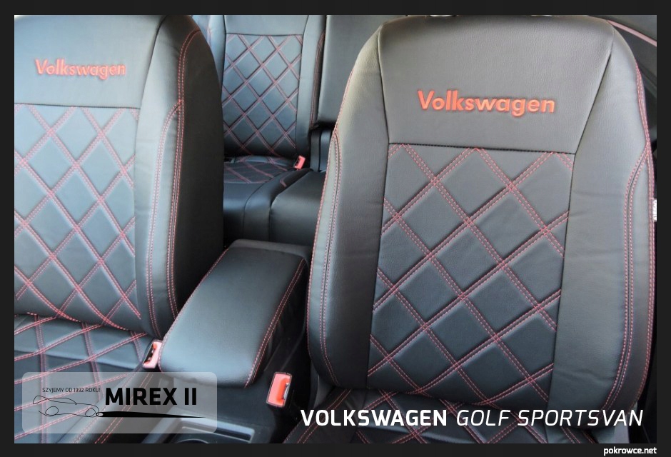 Pokrowce ze skóry i alkantary VW Golf Sportsvan Stan opakowania oryginalne
