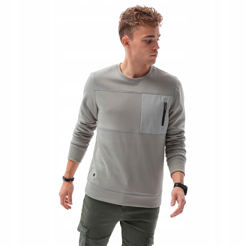 

Bluza męska bez kaptura B1355 szara XL