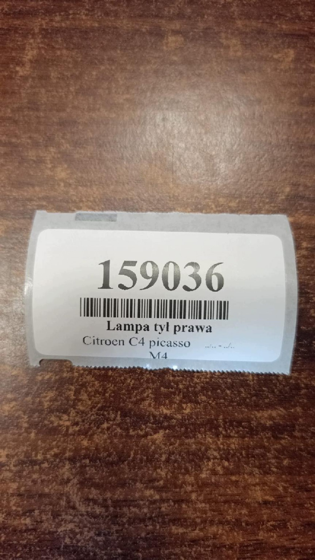 CITROEN C4 PICASSO light right rear part