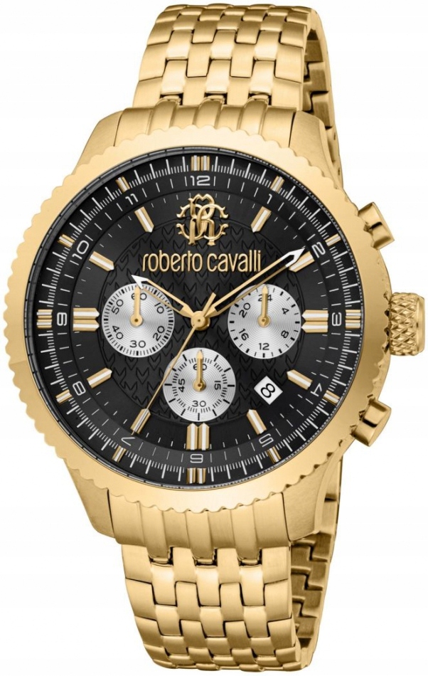 Zegarek męski Roberto Cavalli RC5G127M0075 złoty fashion