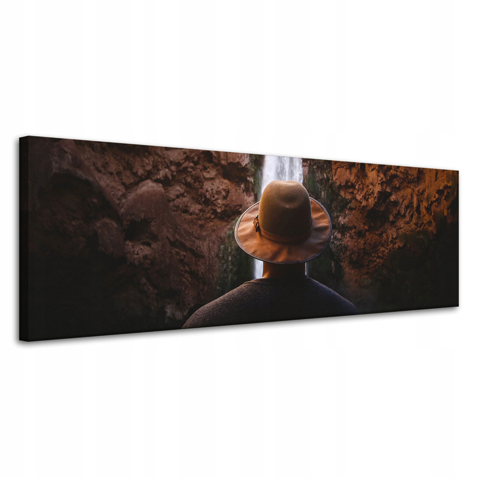 Obraz na plátně Lidé Vodopád Hory 120x40