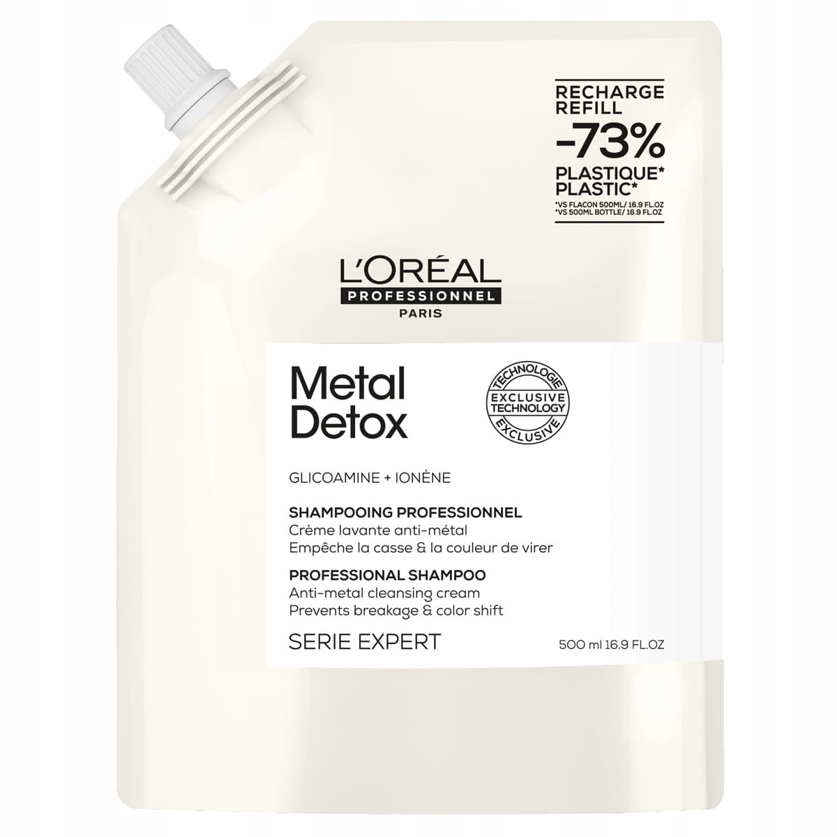 Loreal Metal Detox Refill šampon chrání barvu barvených vlasů 500 ml