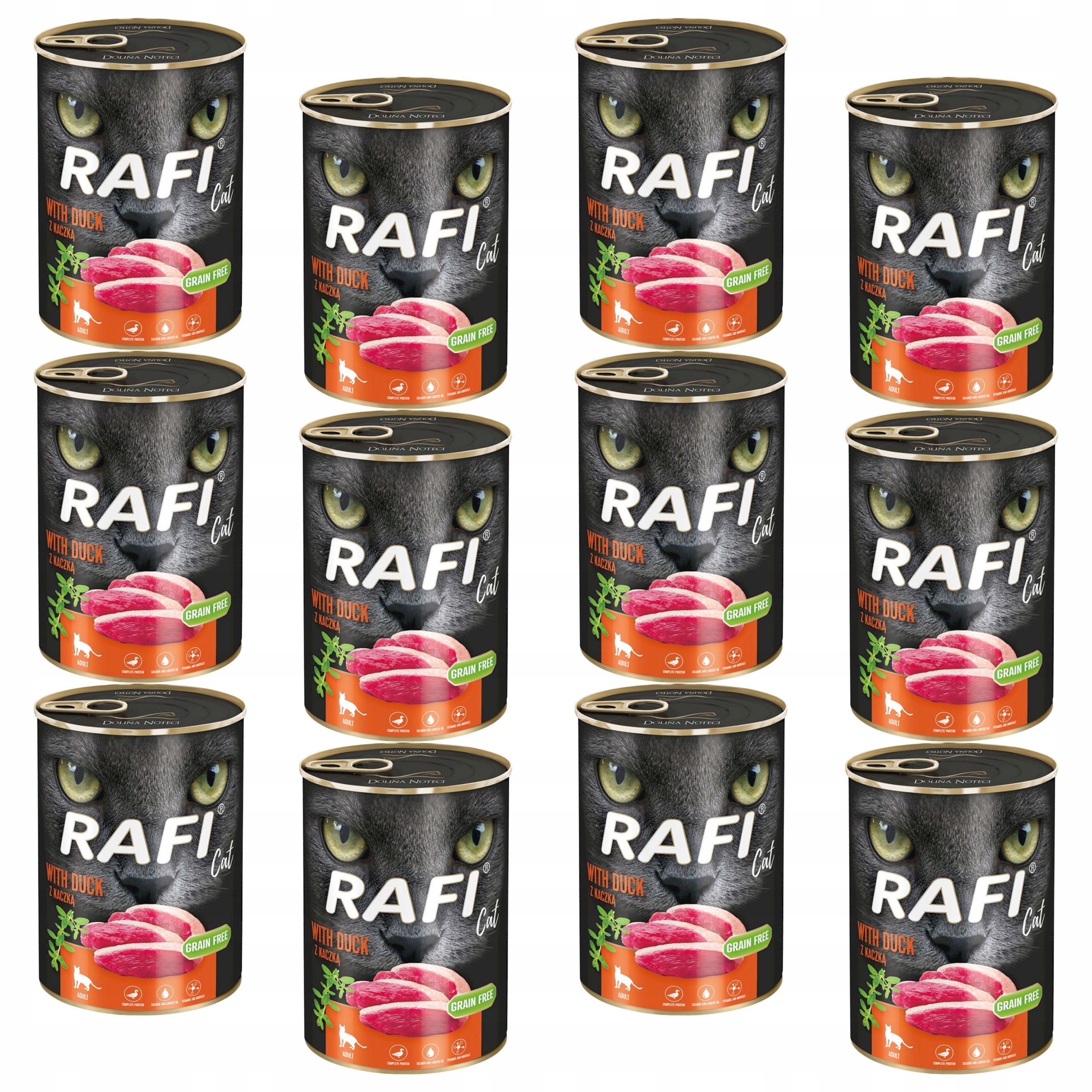 Rafi Cat Dolina Noteci Krmivo mokré pro kočky Kachna 12 x 400 g bez obilovin