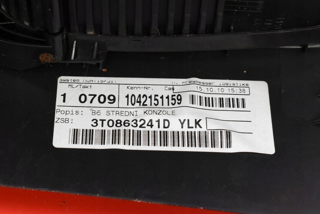 TUNEL central armrest SKORZANY EU SKODA SUPERB 2 II 08-13