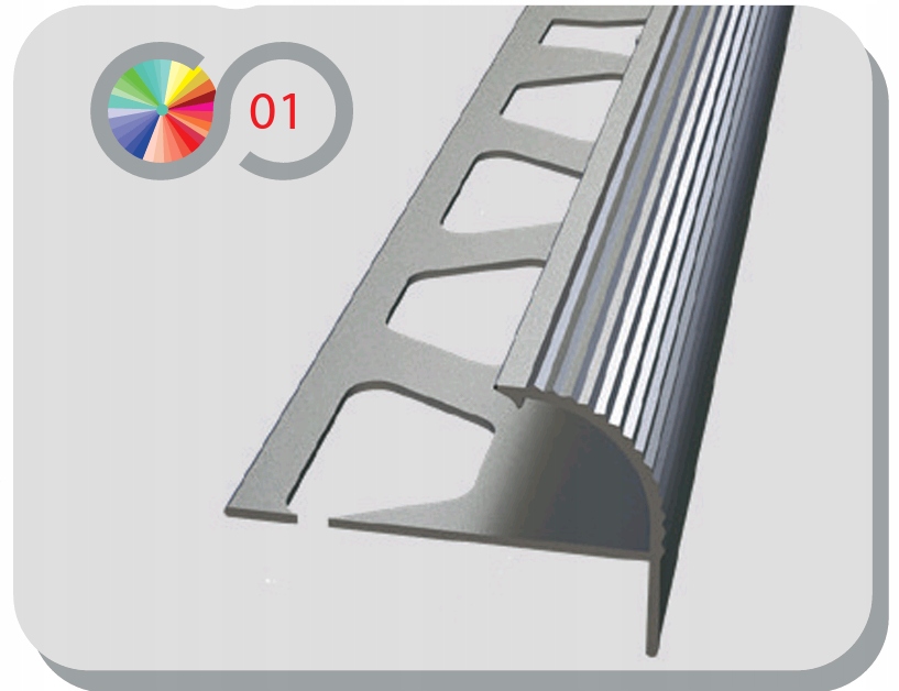 

Profil schodowy aluminium półokrągły 10mm Matowy