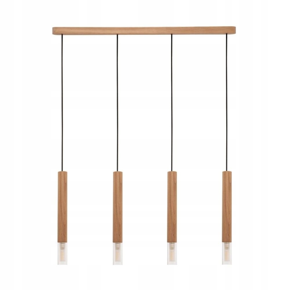 Dřevěné čtyřbodové závěsné svítidlo tuba Madera