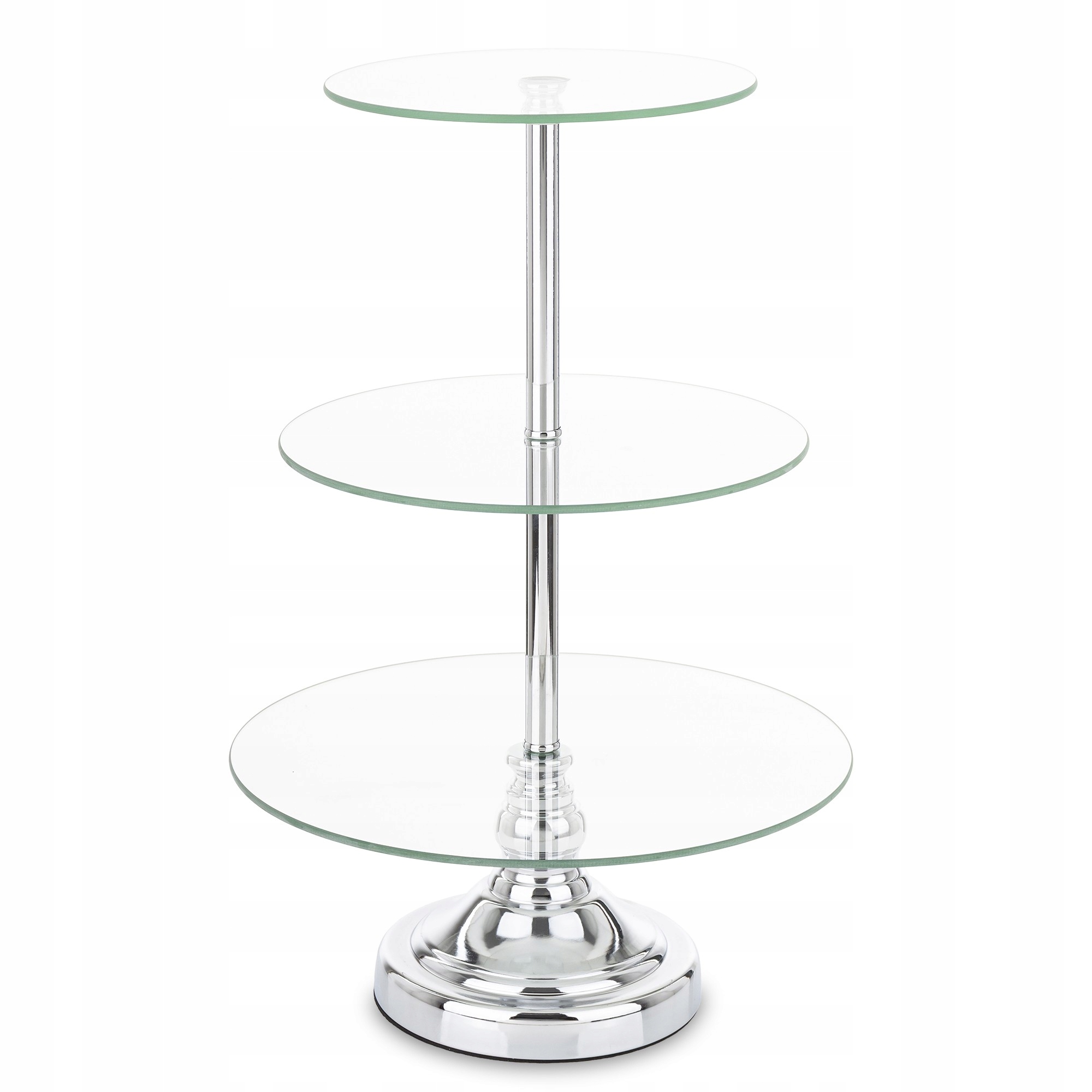 Poschodová miska strieborná sklenená kovová na tortu glamour ovocie dekorácia