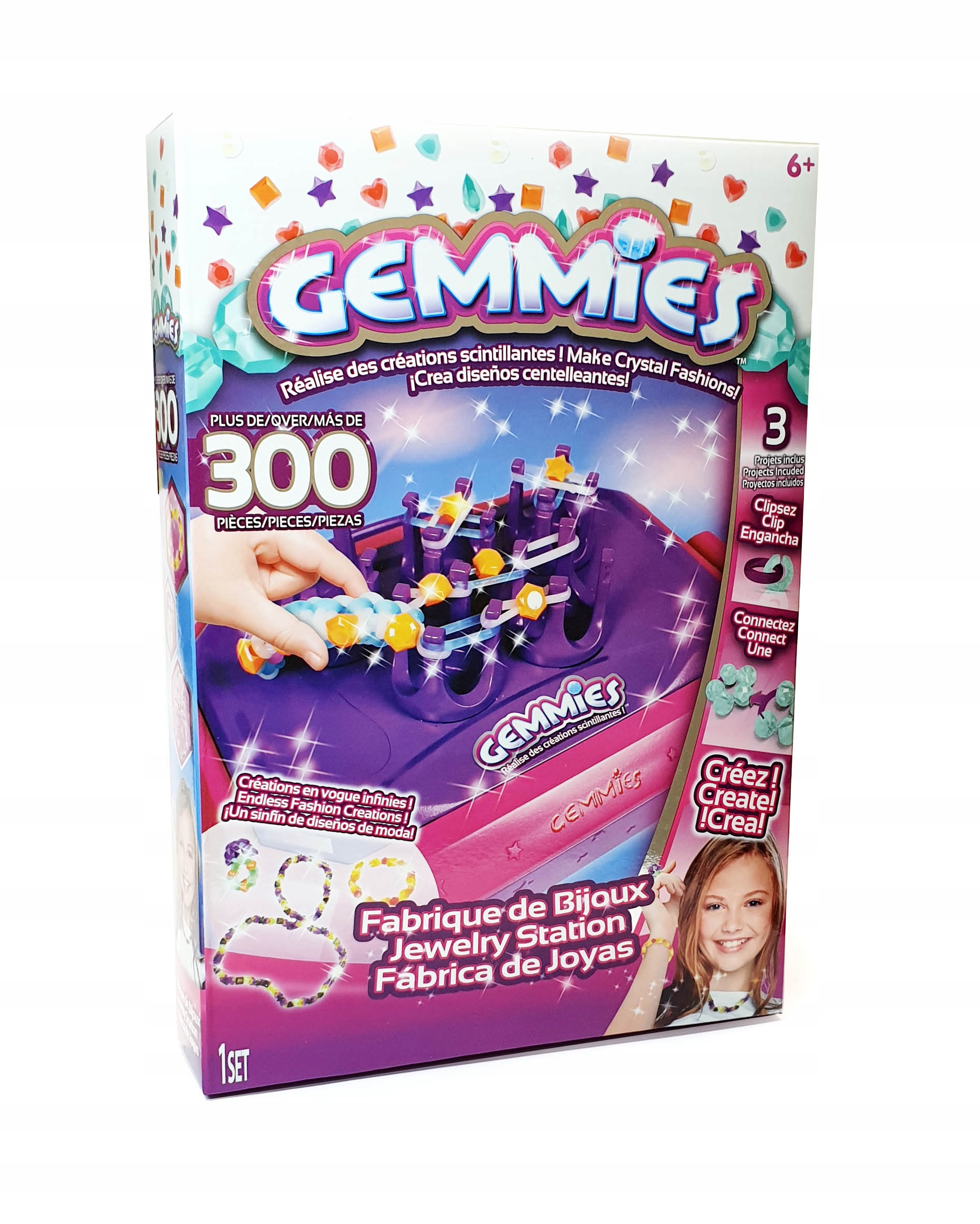 

Zestaw biżuterii Asmckids Gemmies 300 elementów