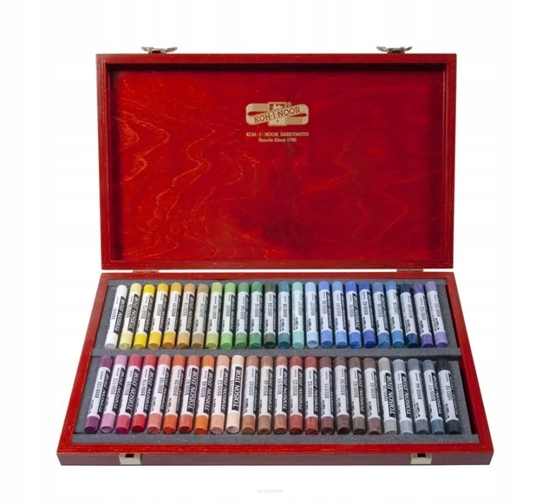 Sada suchých pastelů Koh-I-Noor Dřevěná Krabička 48ks