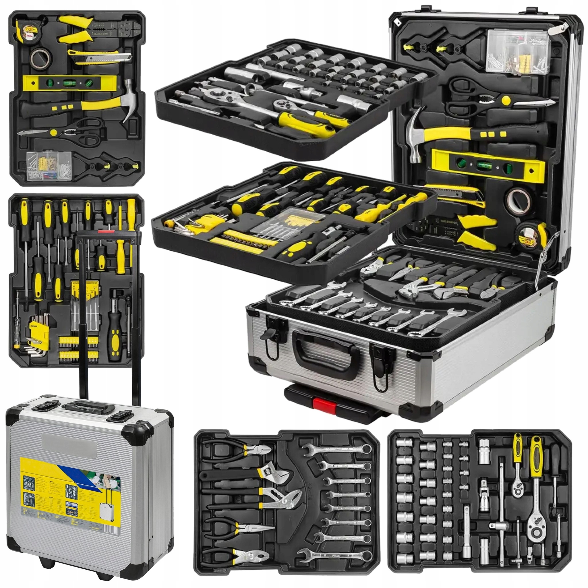 Sada Náradia Račne Nástrojmi, Puzdro Na Kolieskach 1/4" 1/2" 246 Ks