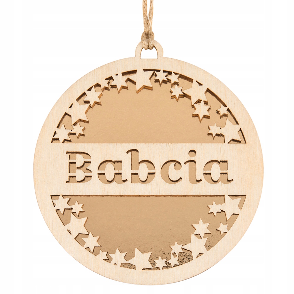 

Bombka Drewniana Dekoracyjna Ozdoba Choinkowa