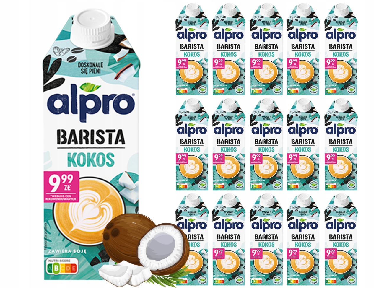 Alpro Barista Napój kokosowo-sojowy Zestaw 16 x 750 ml