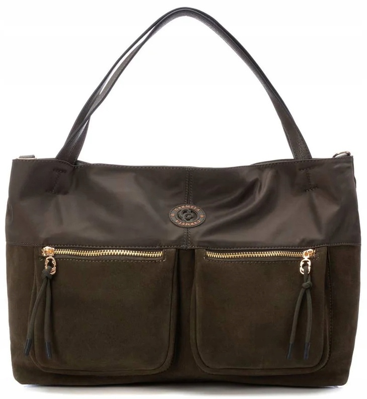 Carmela Dámská Velká Taška Kabelka Shopperka Khaki