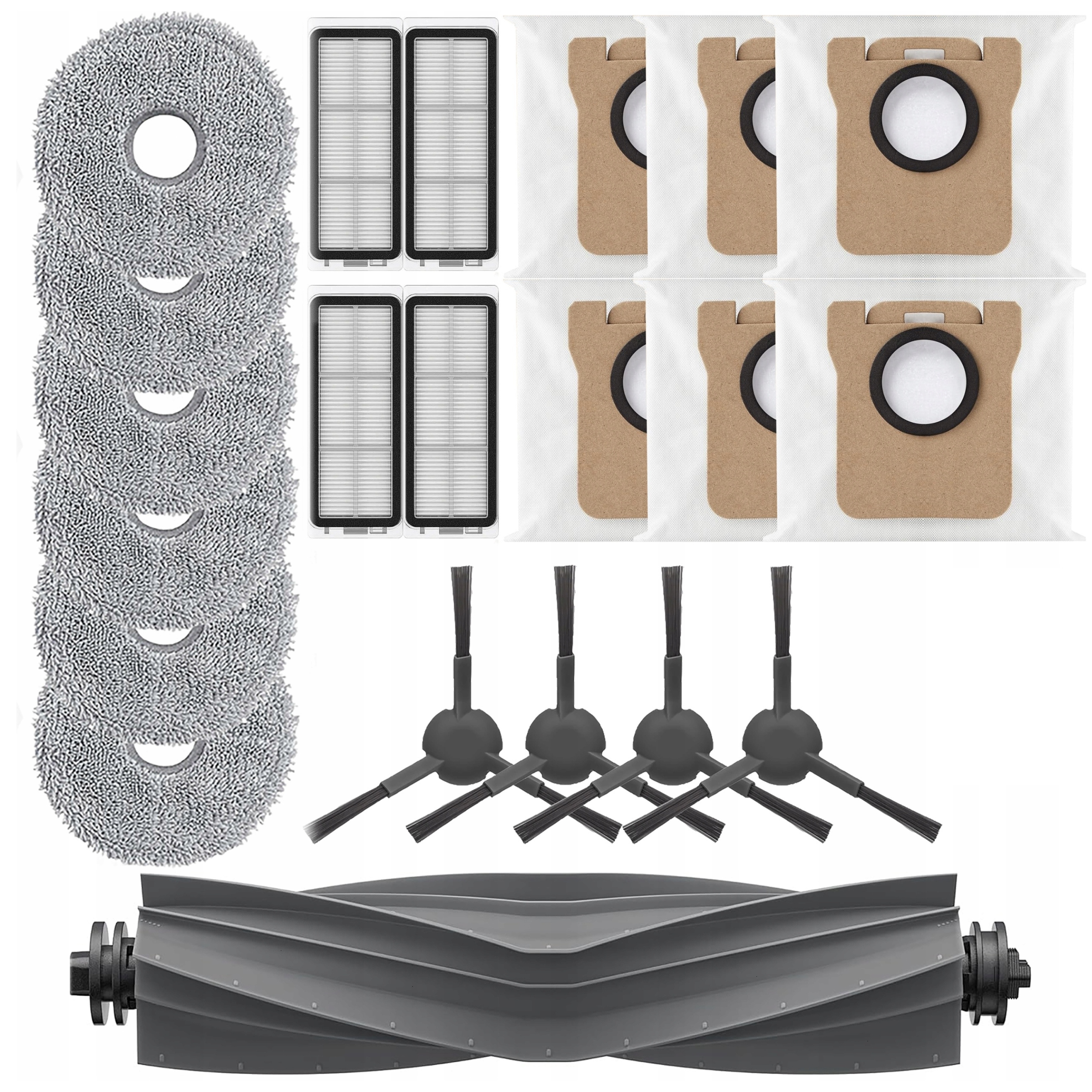 Duży Zestaw Akcesoriów Filtry Worki Mopy Szczotki Do Dreame L20 Ultra X20