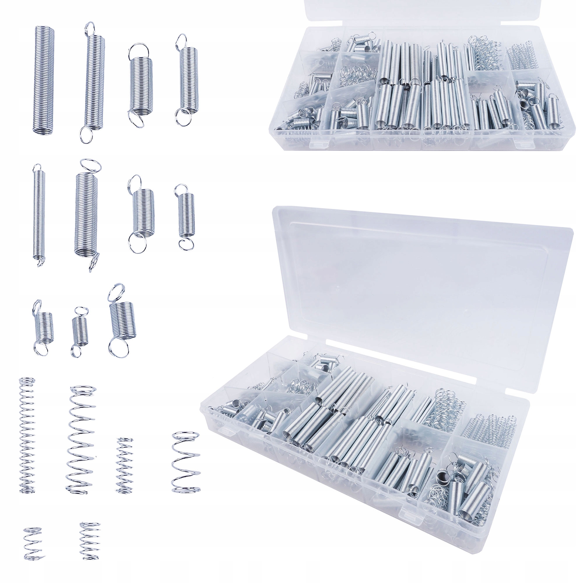 ZESTAW SPRĘŻYNEK MIX 200szt ROZCIĄGAJĄCE ŚCIĄGAJĄCE
