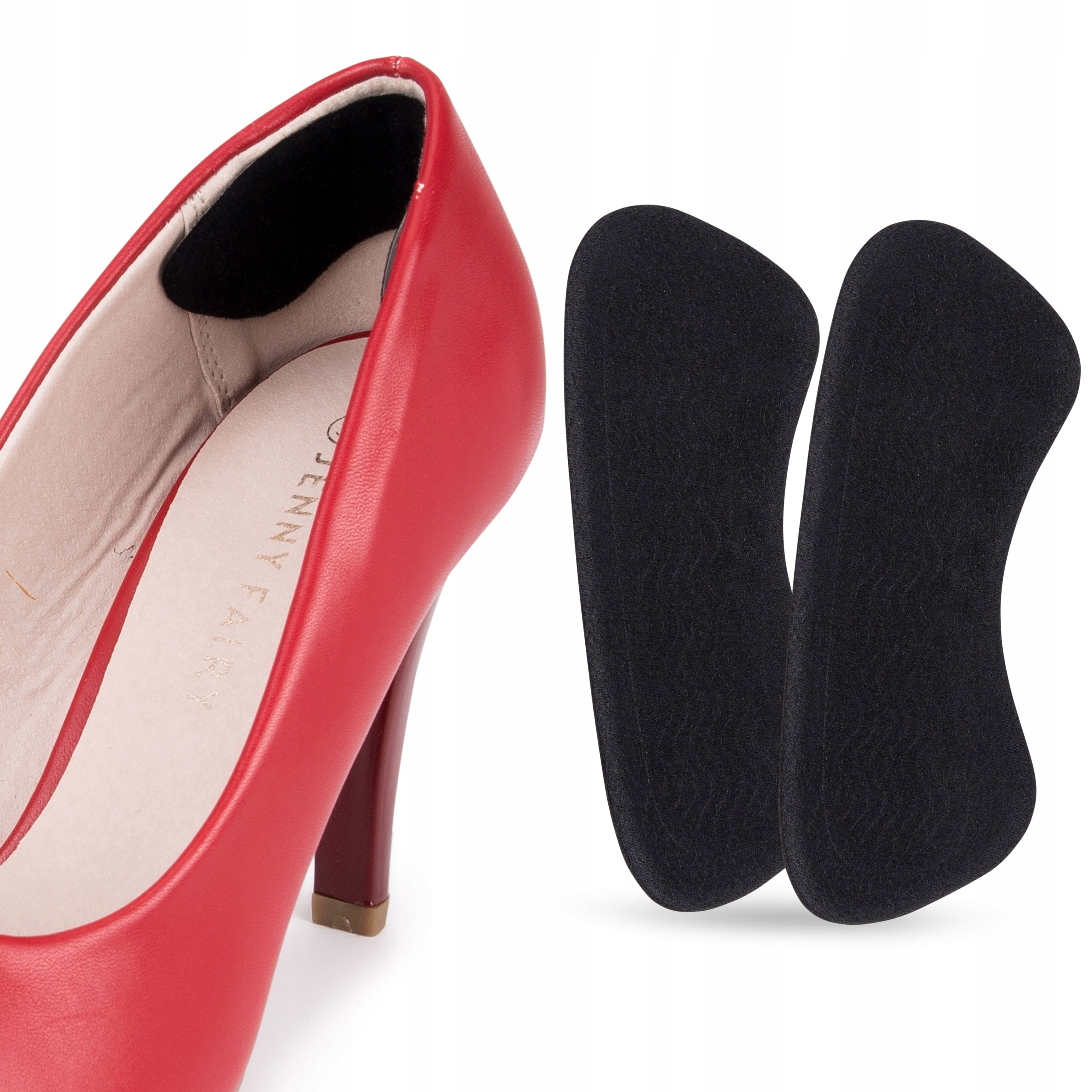 

Żelowe zapiętki butów silikonowe obtarcia welurem