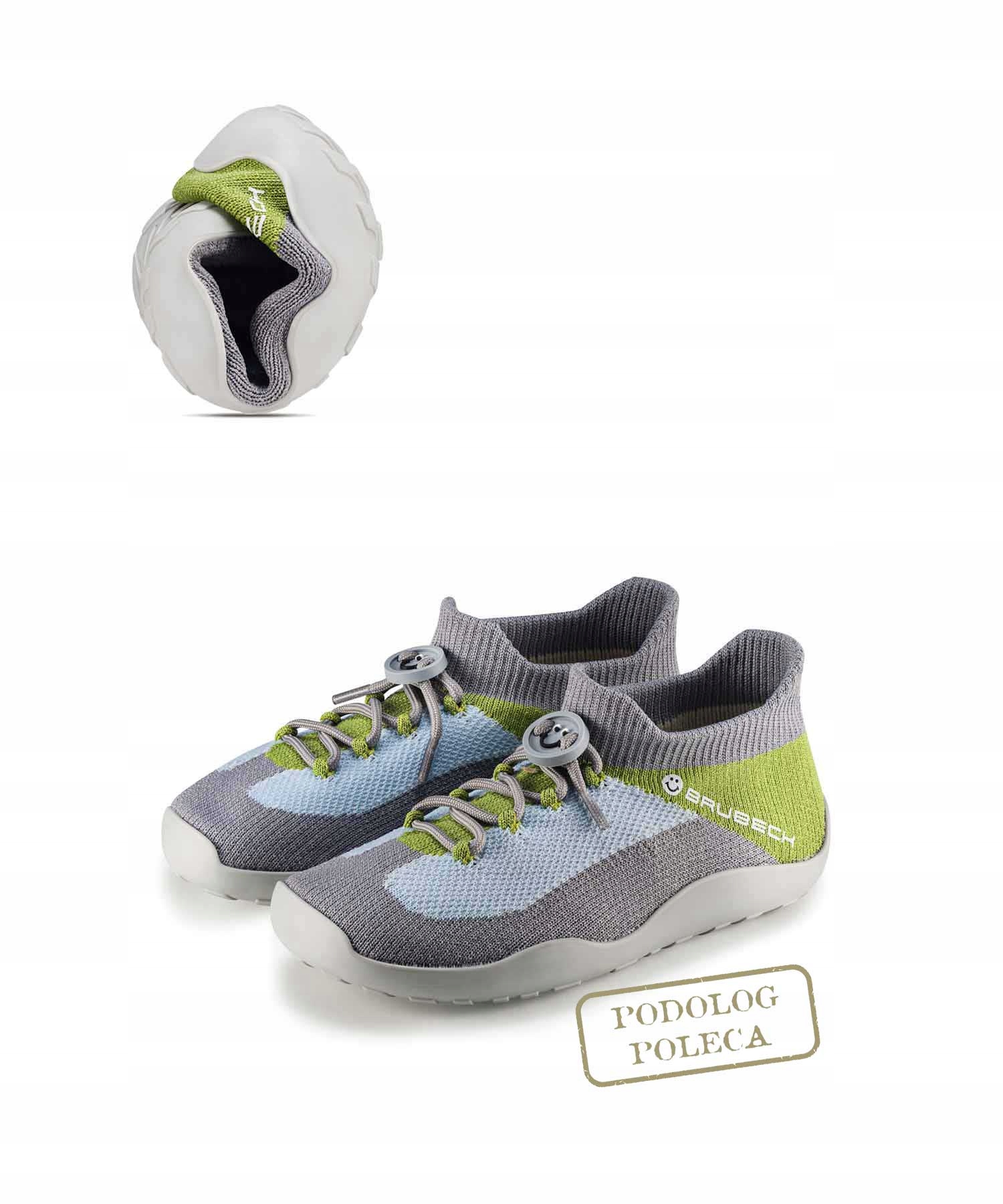 Dziecięce buty Brubeck Barefoot Merino Classic szary/szary 24