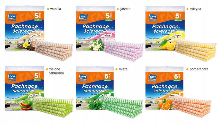 

Pachnące Ściereczki domowe Ravi