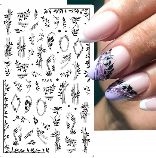 

Naklejki Na Paznokcie Samoprzylepne Liście F868