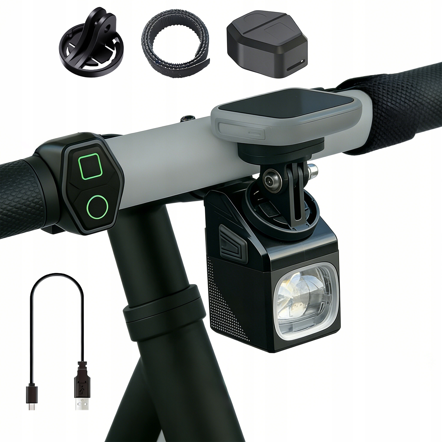 Přední Světlo Na Kolo Usb 1000 LM IPX4 Výkonná Sada Led Svítilna Mtb