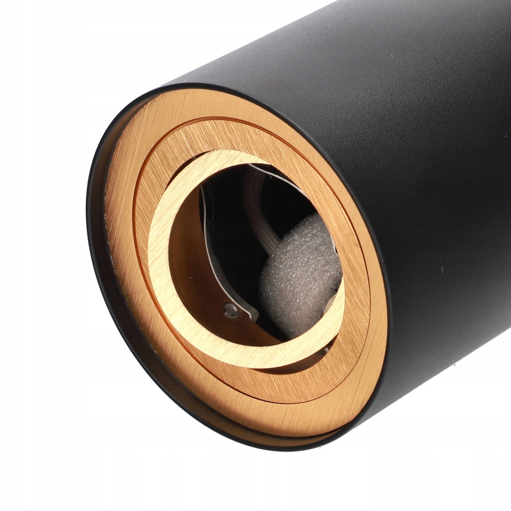 POVRCHOVÉ SVETLO, ROHOŽ, VALEC, POHYBLIVÁ LED TRUBICA, GU10, ČIERNA A ZLATÁ EDO značka EDO