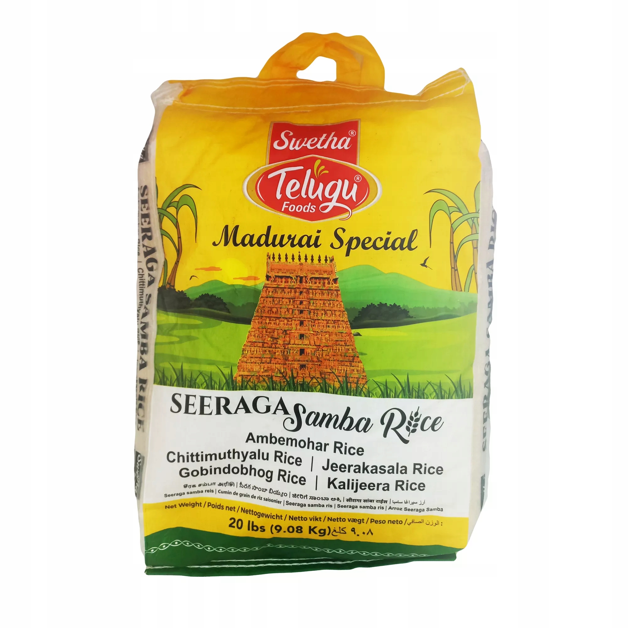 Madurai Special Seeraga Samba Rice Telugu Foods rýže 9,08 kg