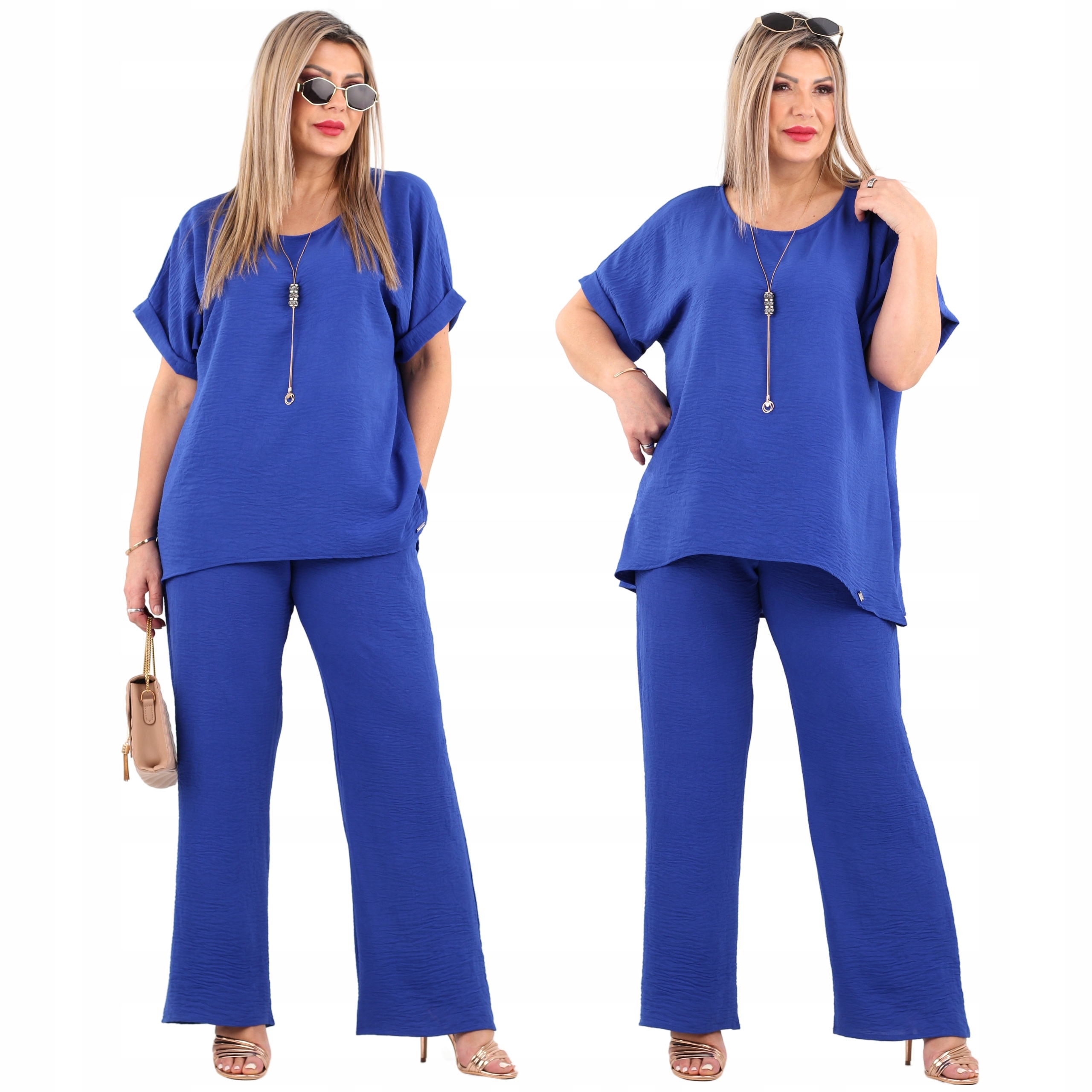 Bluzka i spodnie komplet duże rozmiary Polski Producent oversize