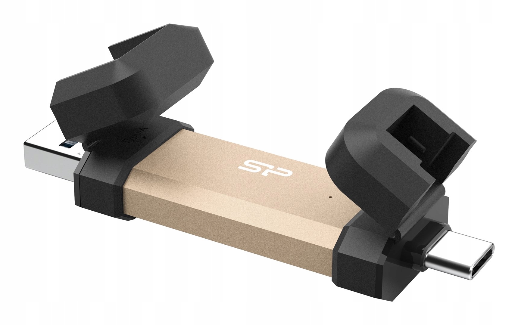 Pendrive Silicon Power typu Ssd DS72 500 Gb 500GB Dual Usb 3.2, Usb-c złoty