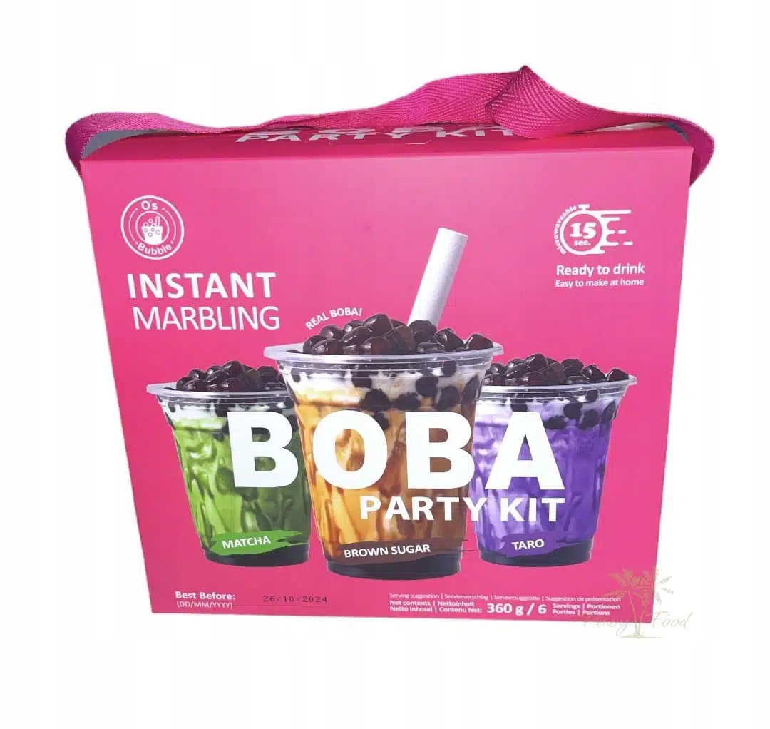 Párty sada na boby bubble tea 360g Matcha Hnědý cukr Taro