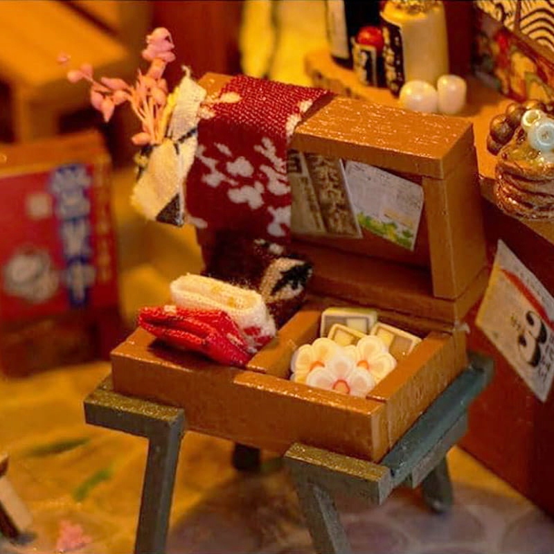 Miniaturowy domek Book Nook Alejka po deszczu Model 3D Podpórka Japonia Płeć chłopcy dziewczynki