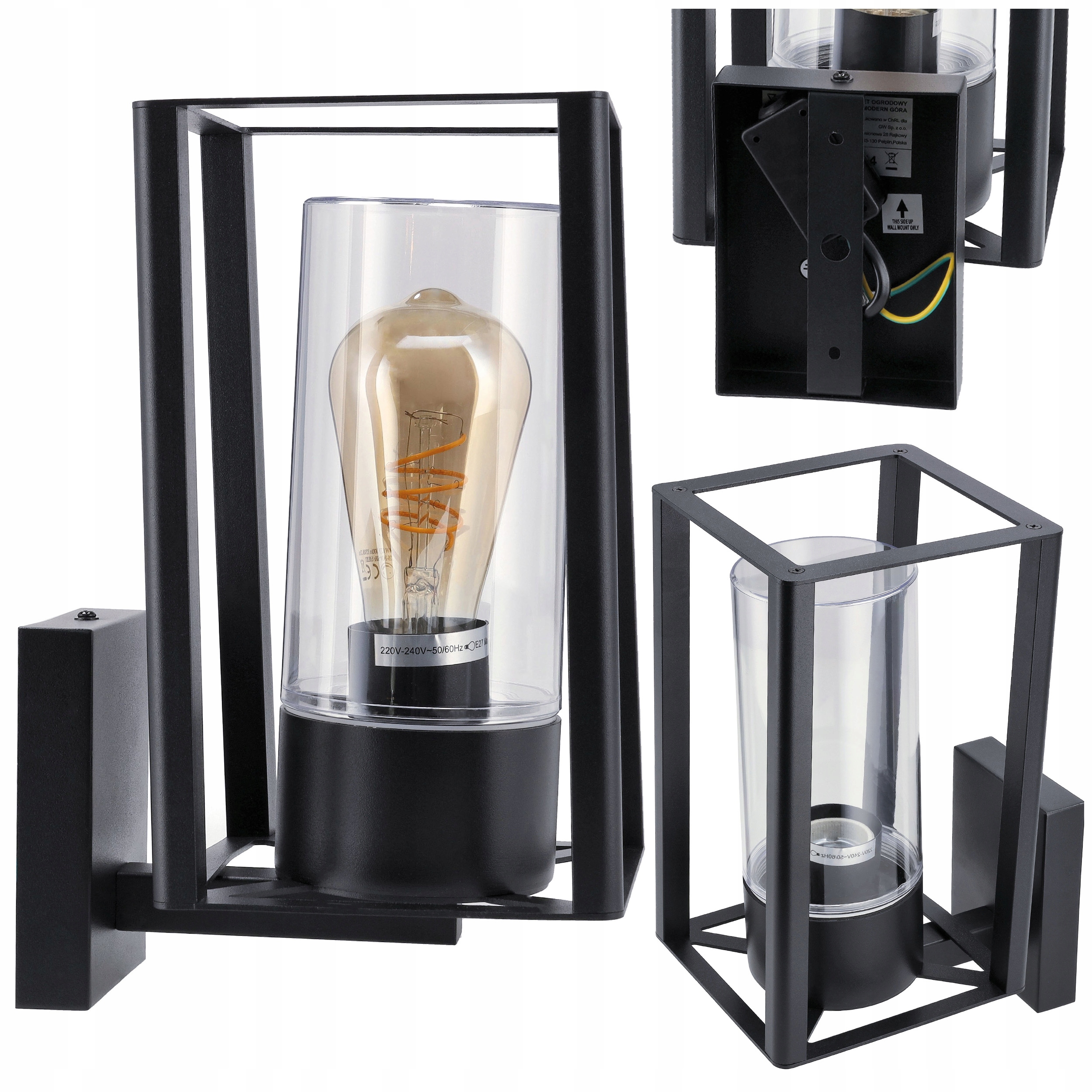 Kinkiet Zewnętrzny Lampa Ogrodowa Zewnętrzna Elewacyjna Ścienna 1x E27 Led