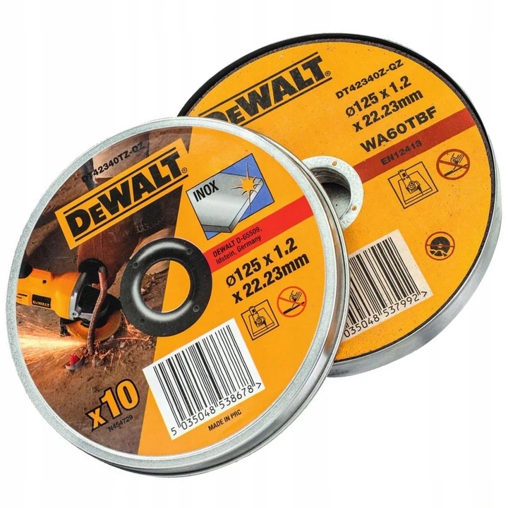 

Tarcza do cięcia stali 125x1,2mm Inox 10szt.DeWALT