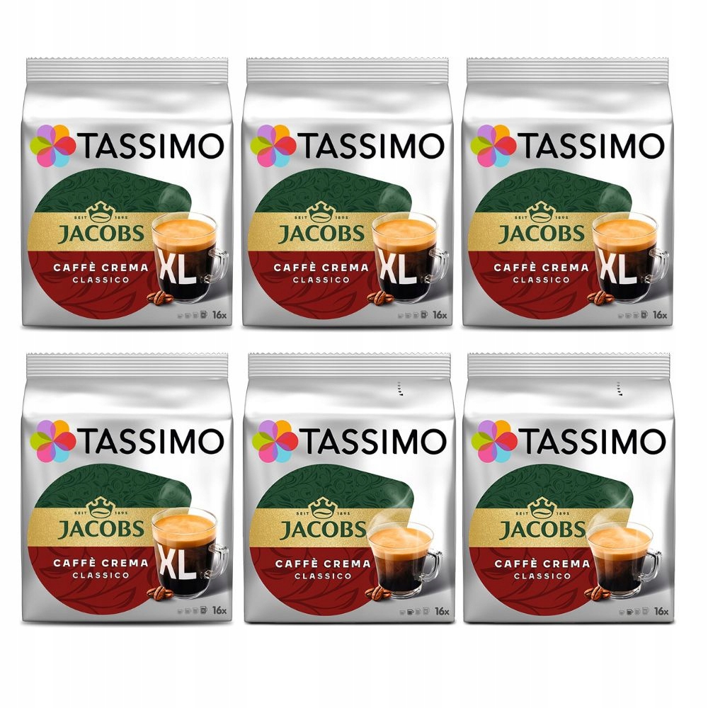 Kapsułki Tassimo Jacobs Caffe Crema Classico XL, Caffe Crema Classico 5+1