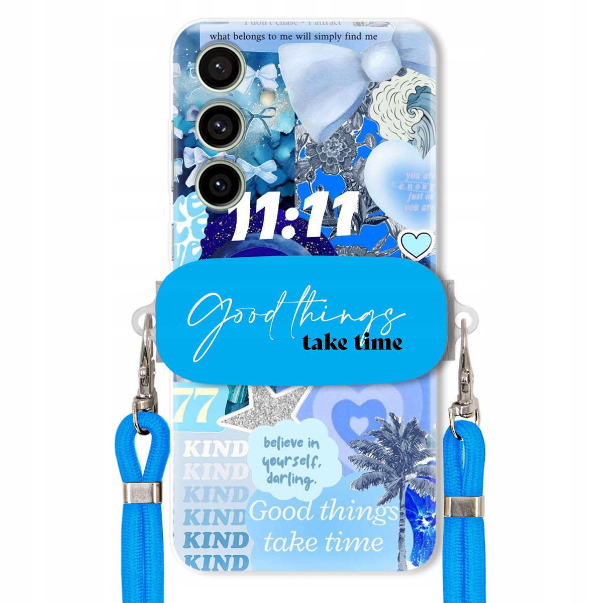 Puzdro pre Samsung S24 Fe Držiak Crossbody vodítko Good Things Sea Lata