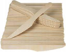 

Noże jednorazowe drewniane Clarina 16,5 cm 100 szt