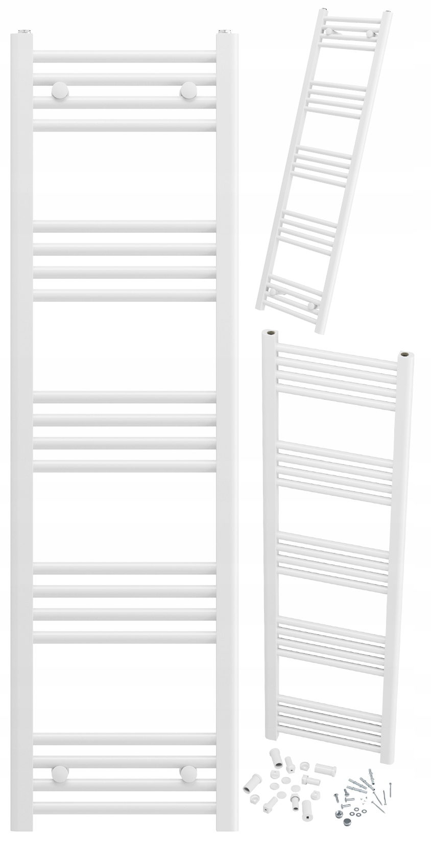 Kúpeľňový Ohrievač Biely Rebrík 40x140 cm Moderný Kalorifer Breno