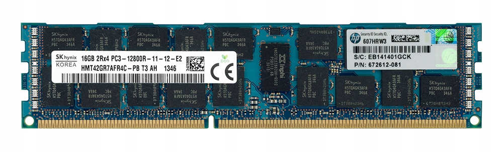 Hp 672612-081 16GB DDR3 1600MHz Ecc HMT42GR7AFR4C-PB