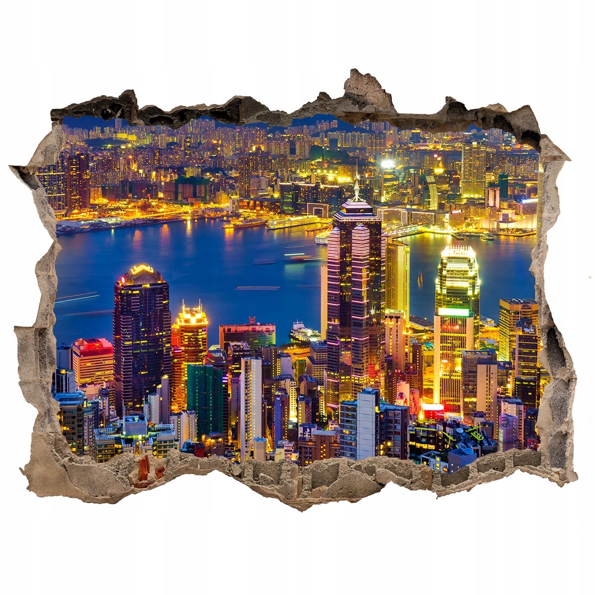 

Fototapeta ścienna dziura 3d Hongkong nocą 120x81