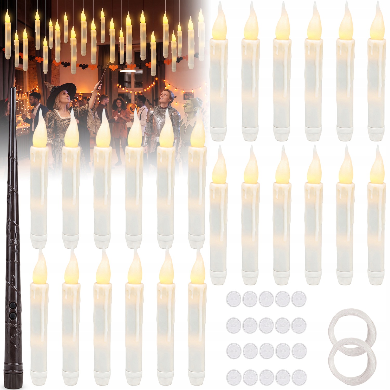 24 Ks Led Svíček S Kouzelnou Hůlkou Plovoucích Svíček Pro Dekoraci