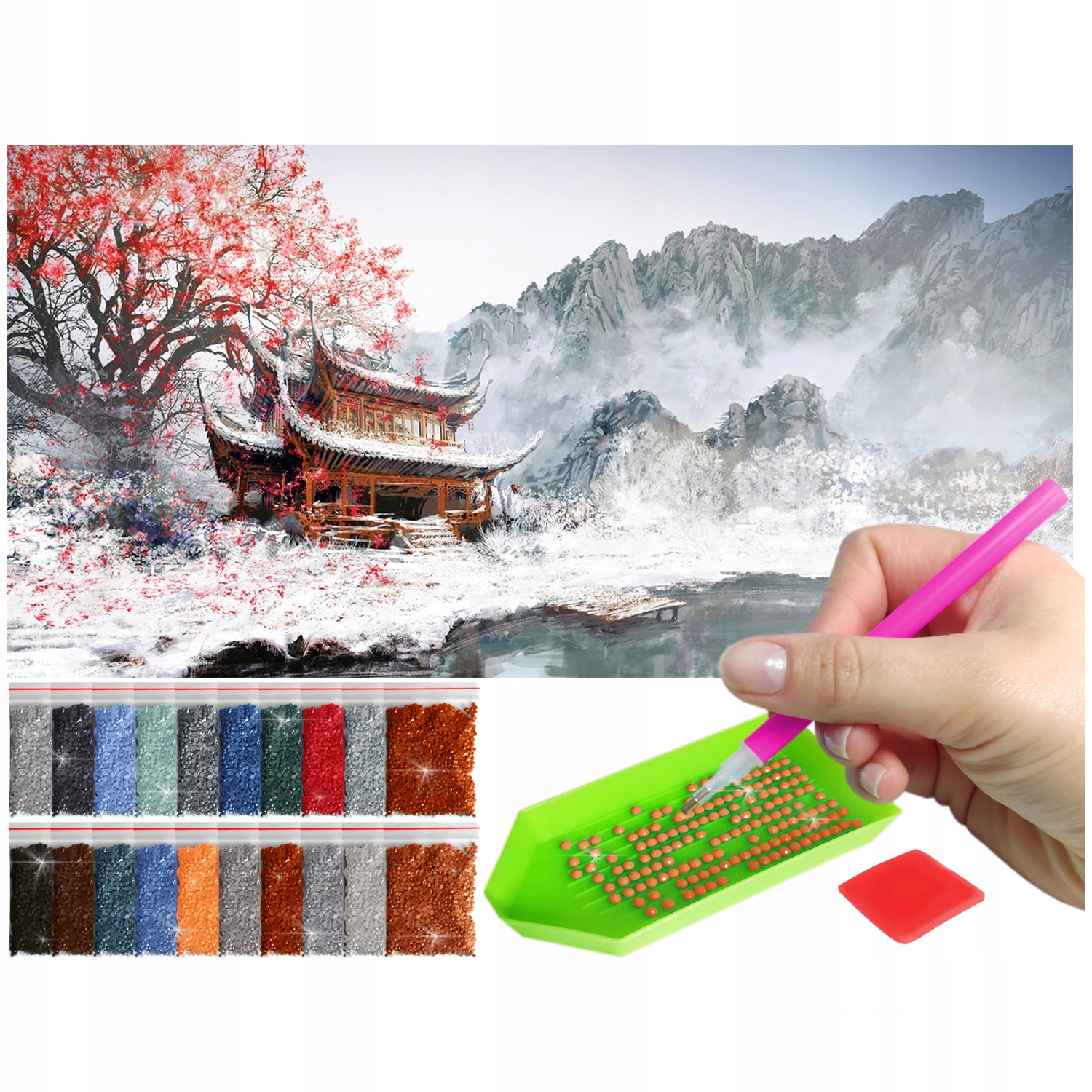 Výšivka Diamond Painting 5D B.duží 40x80cm