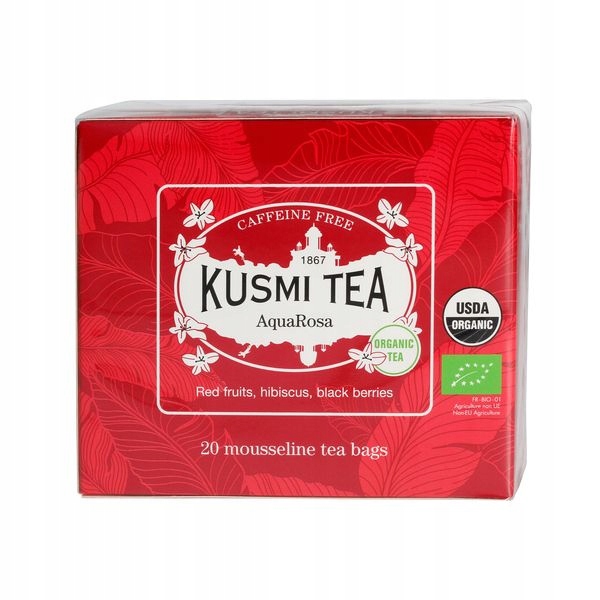 Levně Kusmi Tea Organic AquaRosa 20 mušelínových sáčků 40g