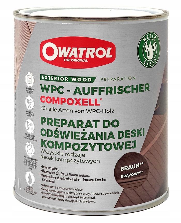 

Owatrol Compoxell ochrona desek odnawia kolor 1l