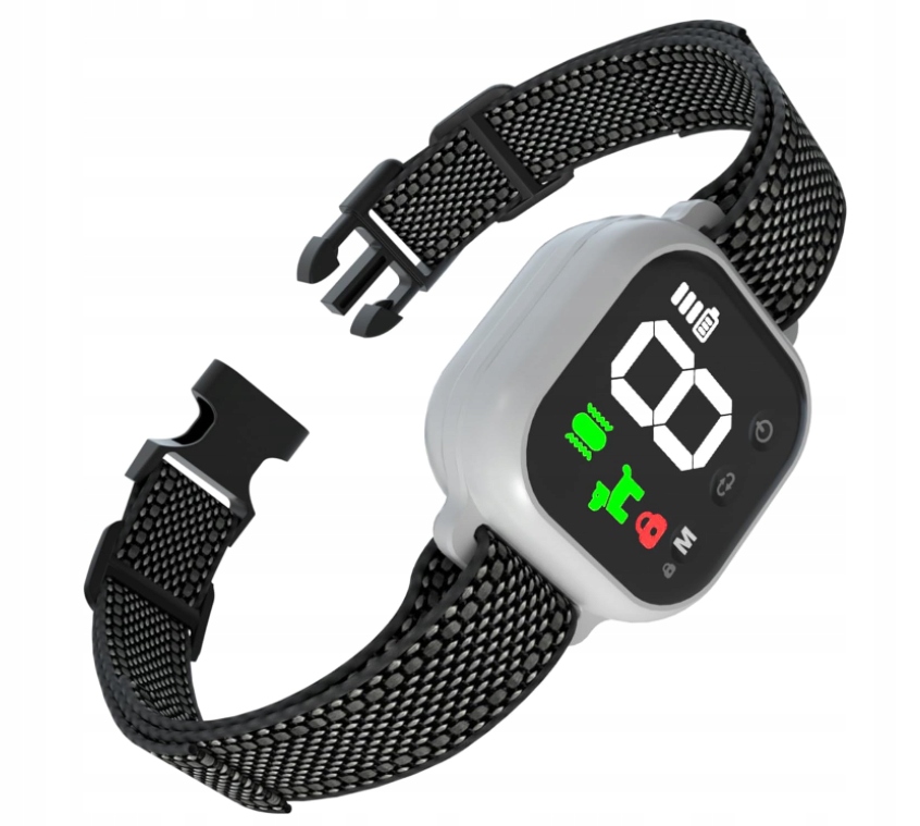 Levně Obojek zabraňující štěkání psa. Automatický voděodolný Bílý