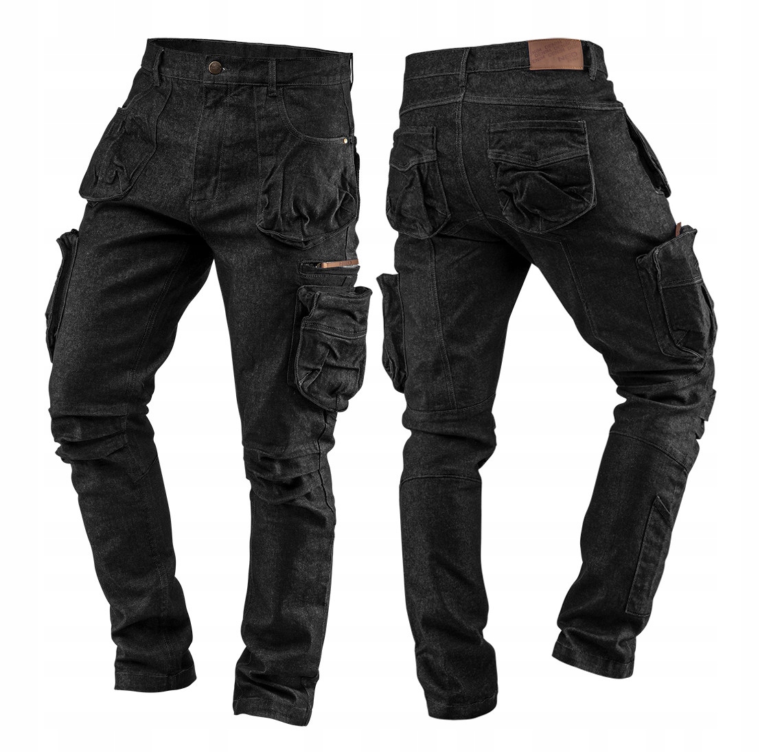 

Spodnie robocze 5-kieszeniowe Denim, czarne, rozmi