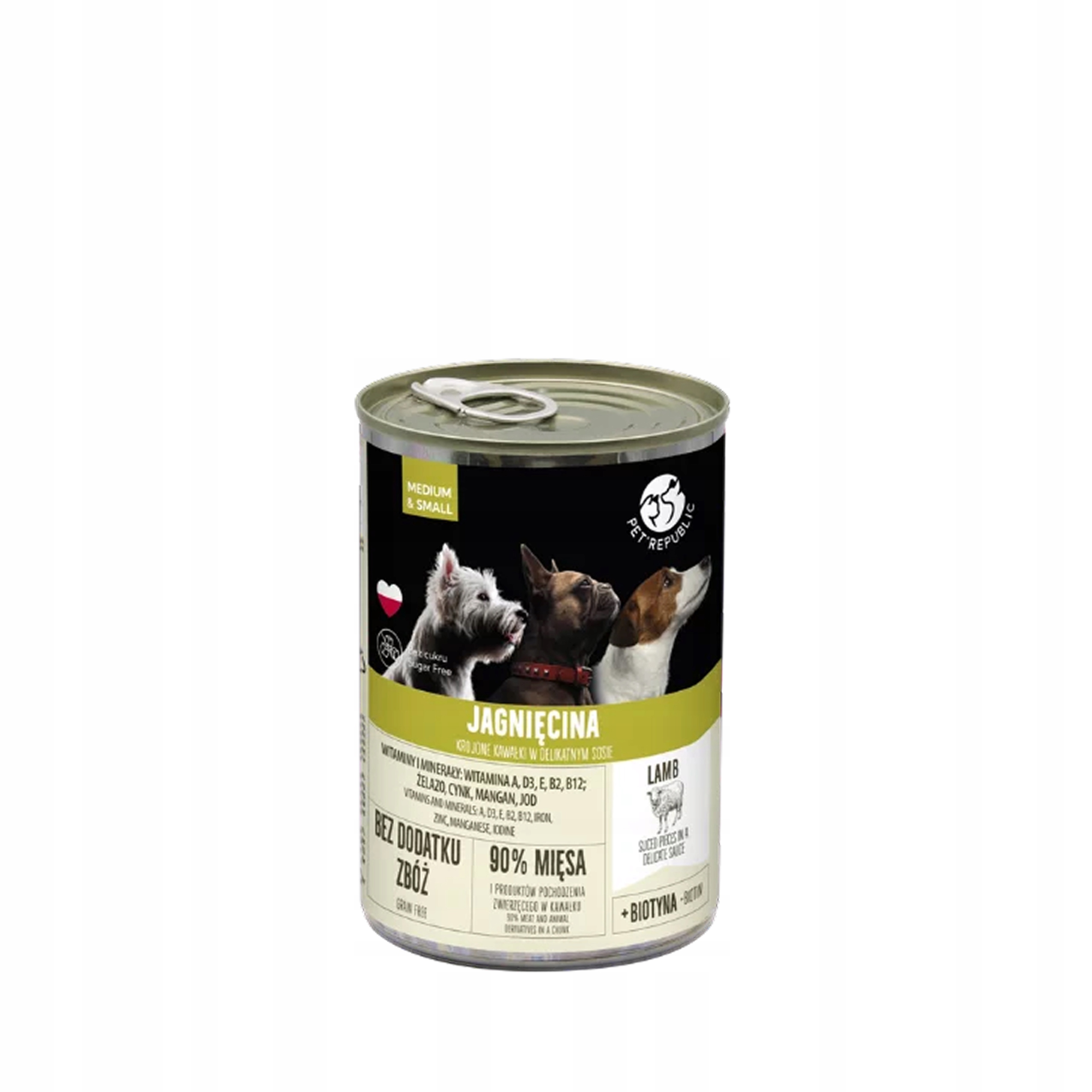 PetRepublic vlhké krmivo pro psy jehněčí bez obilovin 400 g x 16